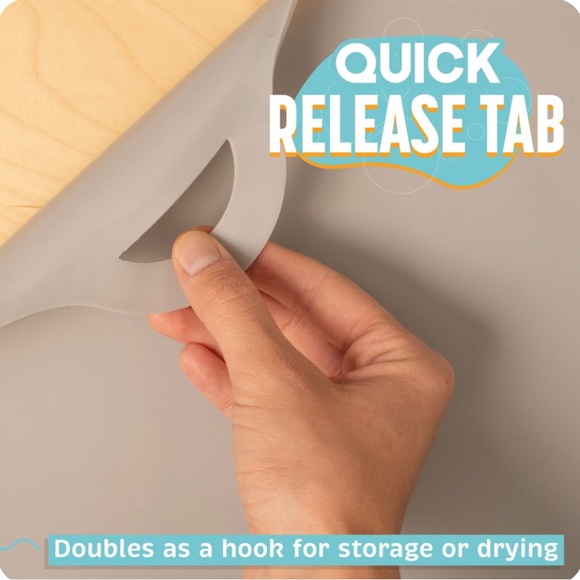 NIP UpwardBaby Original Food-Catching Placemat w/pull-tab Release, Cool Mint - Picture 8 of 10